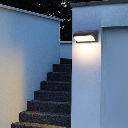 Geometry Outdoor Waterproof Sensor LED Wall Sconce Lamp