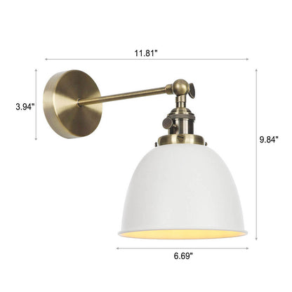 Minimalist Retro Wrought Iron 1-Light Wall Sconce Lamp