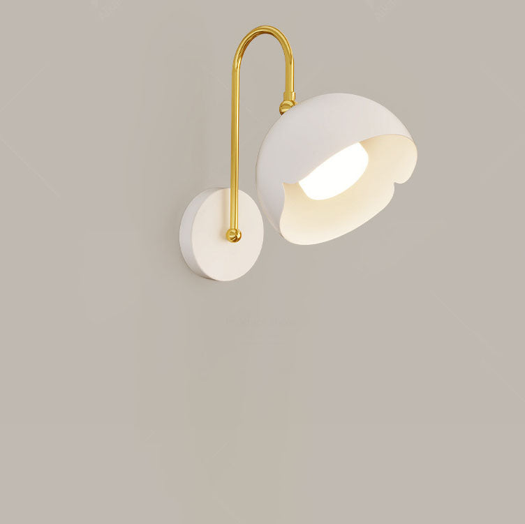 Pure White Iron LED Wall Sconce Lamp Flush Mount Lighting