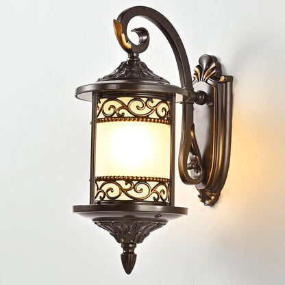 Cylindrical Outdoor Waterproof 1-Light Wall Sconce Lamp