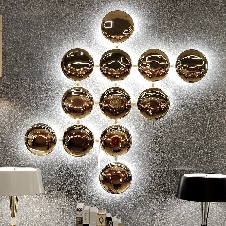 Titanium Round Circle 10/14/24 Light Wall Sconce Lamp