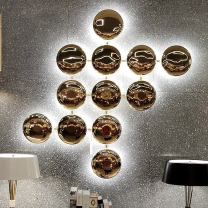 Titanium Round Circle 10/14/24 Light Wall Sconce Lamp