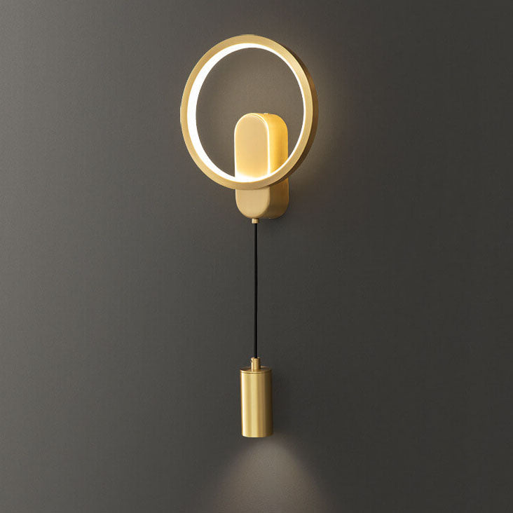 Industrial All Copper Nordic Round LED Wall Sconce Lamp