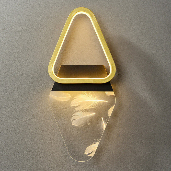 Light Feather Effect Acrylic Geometric LED Wall Sconce Lamp