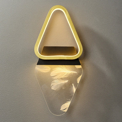 Light Feather Effect Acrylic Geometric LED Wall Sconce Lamp