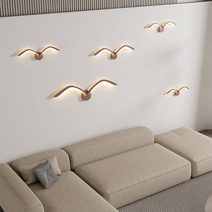 Minimalist Iron Acrylic Gull Arch LED Wall Sconce Lamp