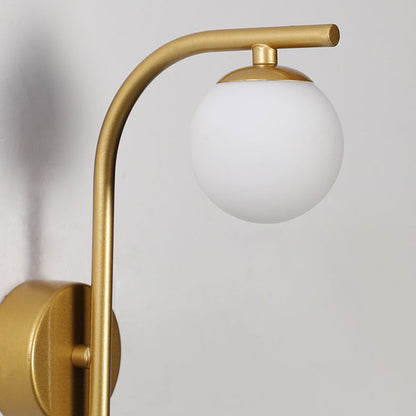 Acrylic Shade Iron Aluminum 1-Light Wall Sconce Lamp