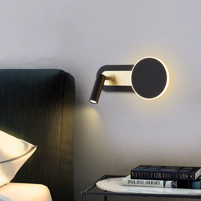 Aluminum Acrylic Cylindrical Rotatable LED Wall Sconce Lamp