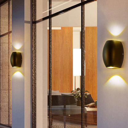 Simplicity Rectangular Aluminum Glass LED Wall Sconce Lamp