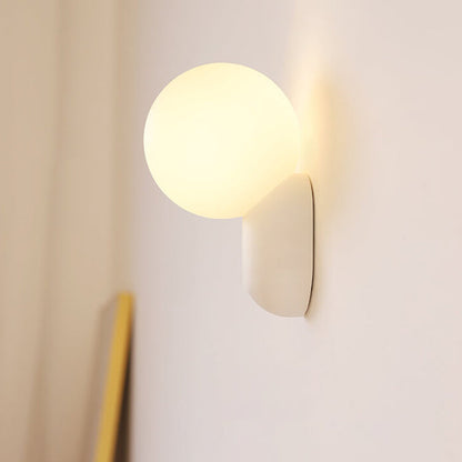 Macaron Cream Style Resin Glass Ball 1-Light Wall Sconce Lamp