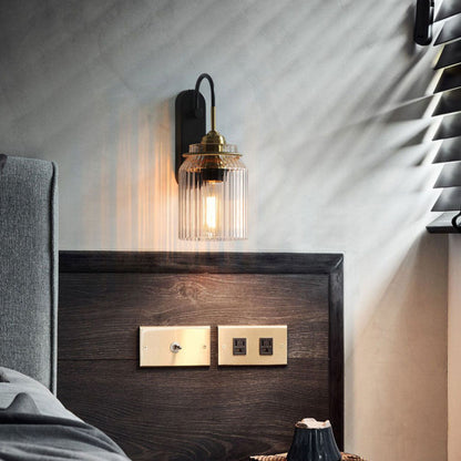 Modern Luxury Cylinder Iron Glass 1-Light