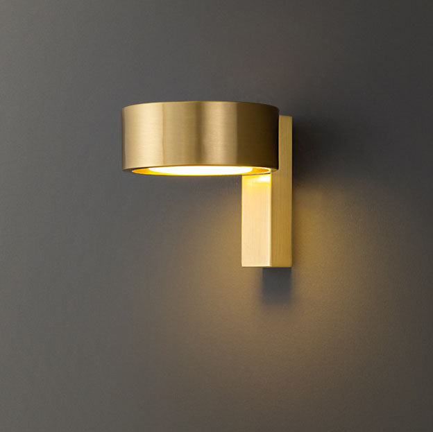 Round Rectangle Full Copper Acrylic LED Wall Sconce Lamp