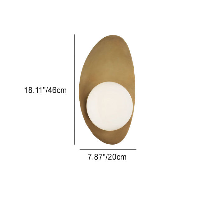 Scandinavian Glass Mock Ingot Ball 1-Light Wall Sconce Lamp
