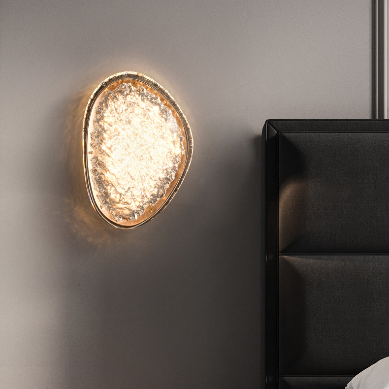 Irregular Oval Hardware Acrylic LED Wall Sconce Lamp