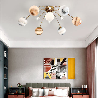 Contemporary Moon Ceiling Light