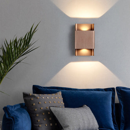 Rectangular Double-headed Aluminum LED COB Wall Sconce Lamp