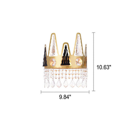 Light Shape Crystal Wrought Iron 1-Light Wall Sconce Lamp