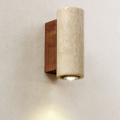 Japanese Rubber Wood 1-Light Spotlight Wall Sconce Lamp