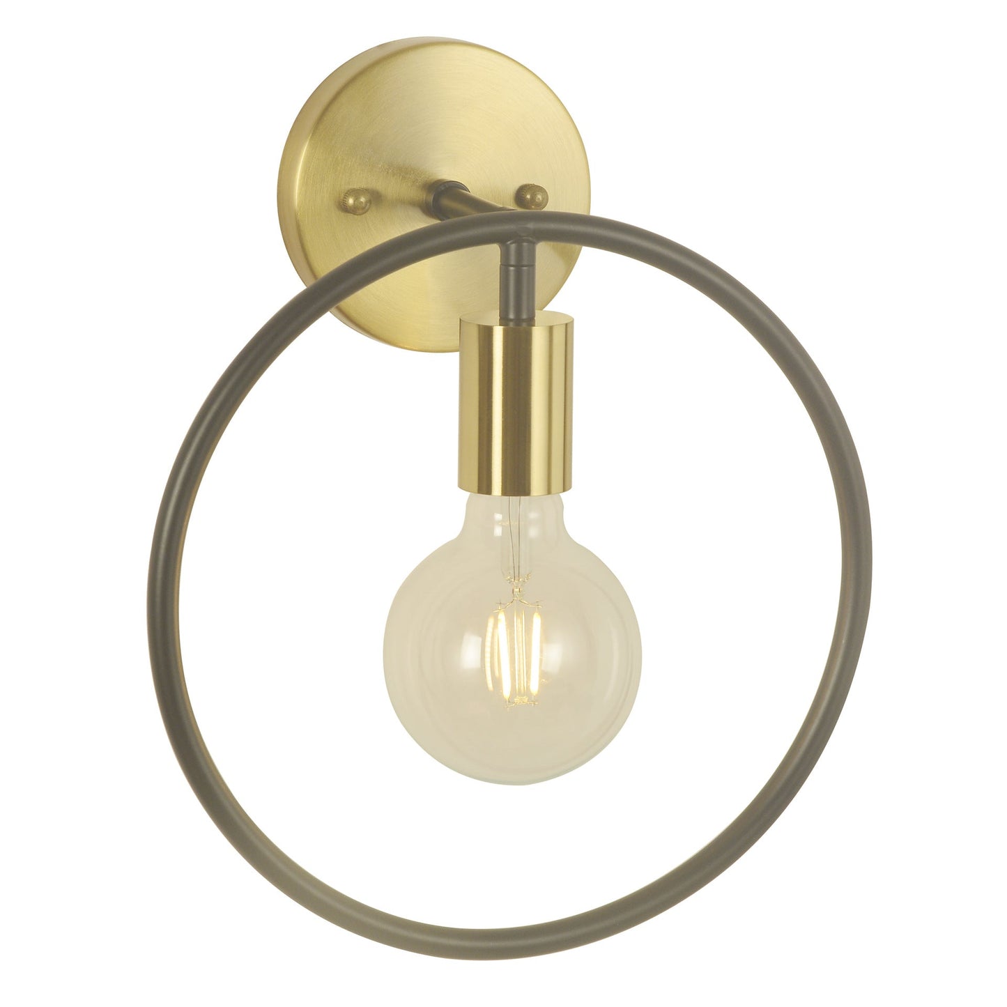 Nordic Circle Round Iron 1-Light Wall Sconce Lamp