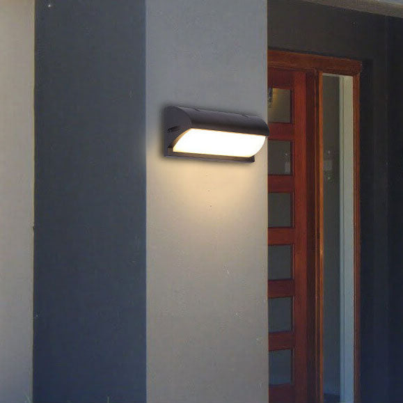 Geometry Outdoor Waterproof Sensor LED Wall Sconce Lamp