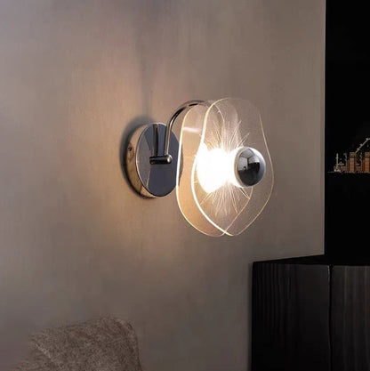 Nordic Acrylic Flower Shade Hardware LED Wall Sconce Lamp