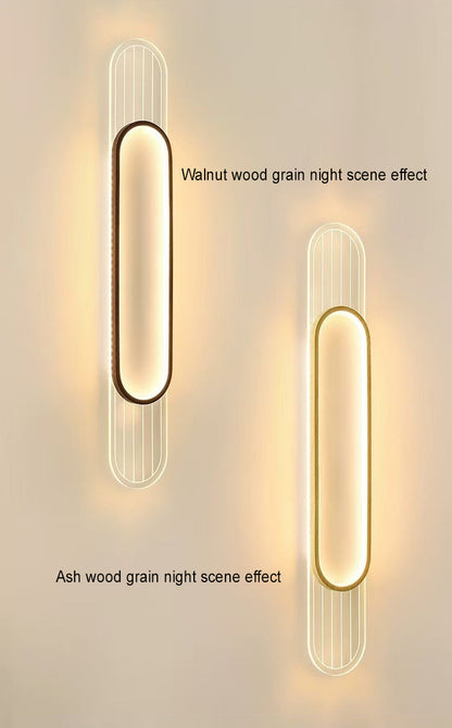 Nordic Iron Acrylic Strip Elliptical LED Wall Sconce Lamp