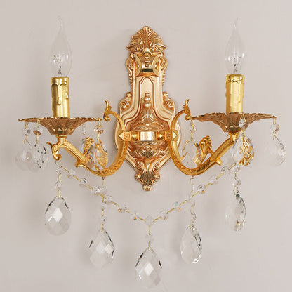 French Gold Zinc Carved Sconce 1/2 Light Wall Sconce Lamp