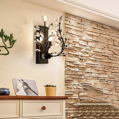 Light Candle Crystal Lamp Holder 1-Light Wall Sconce Lamp