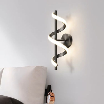 Spiral Hardware Aluminum Silicone LED Wall Sconce Lamp