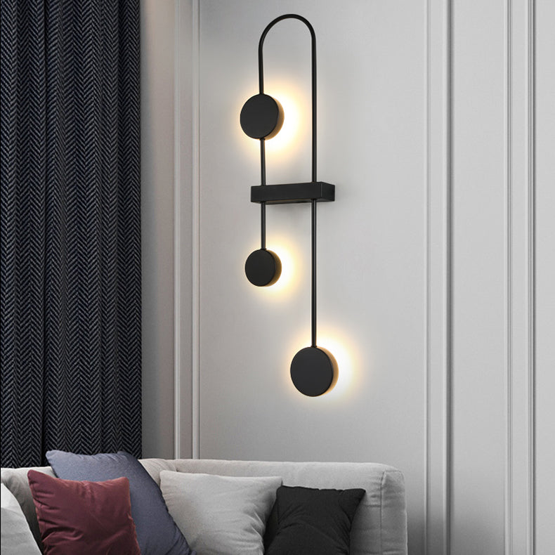 U Shaped Circle Metal Acrylic LED Wall Sconce Lamp
