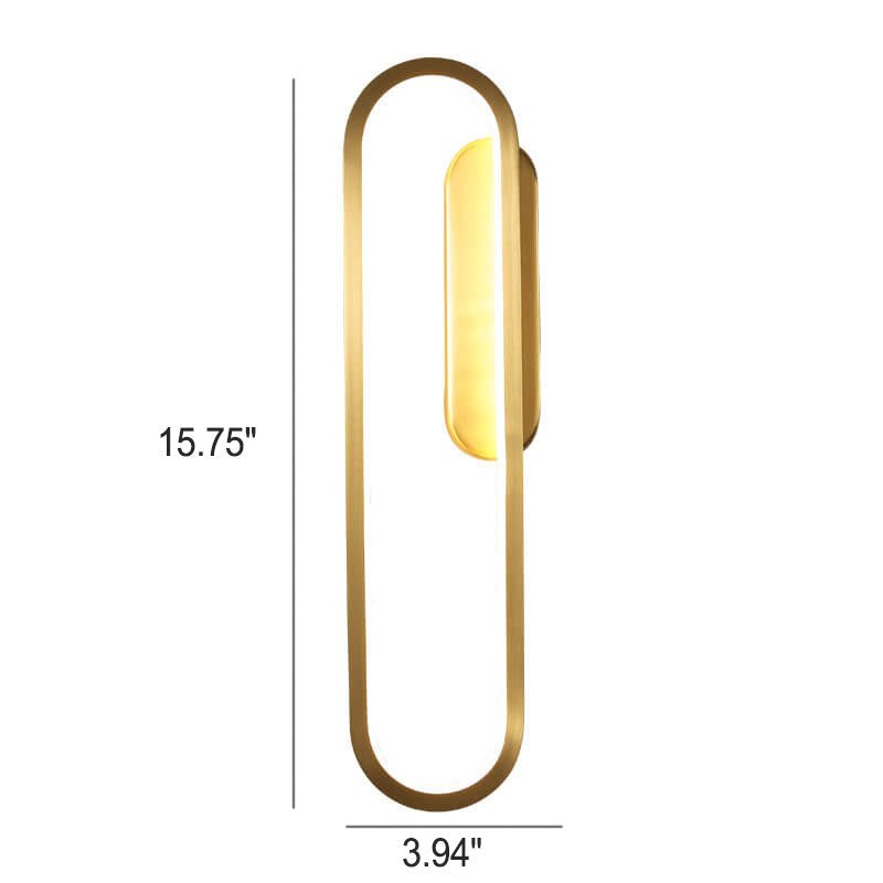 Industrial All Copper Oval Design LED Wall Sconce Lamp