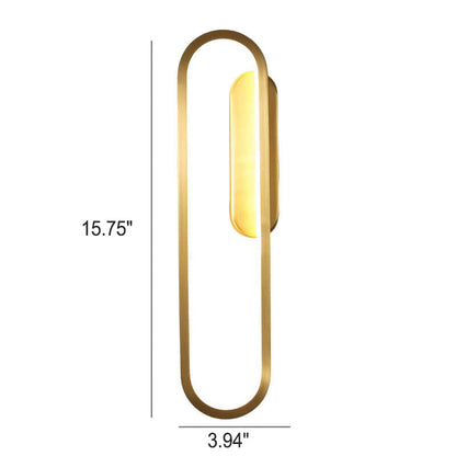 Industrial All Copper Oval Design LED Wall Sconce Lamp