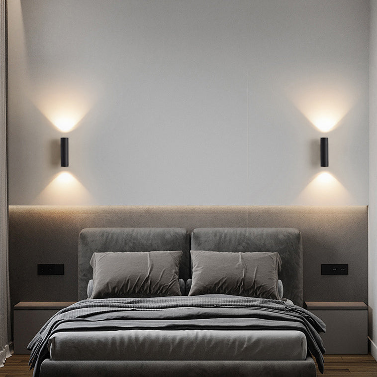 Minimalist Cylinder Iron Aluminum LED Wall Sconce Lamp