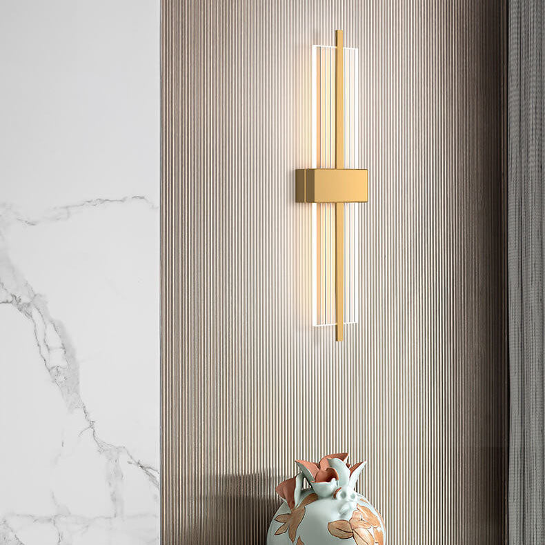 Light Luxury Rectangular Acrylic LED Wall Sconce Lamp