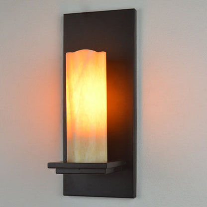 Industrial Vintage Iron Marble 1-Light Wall Sconce Lamp