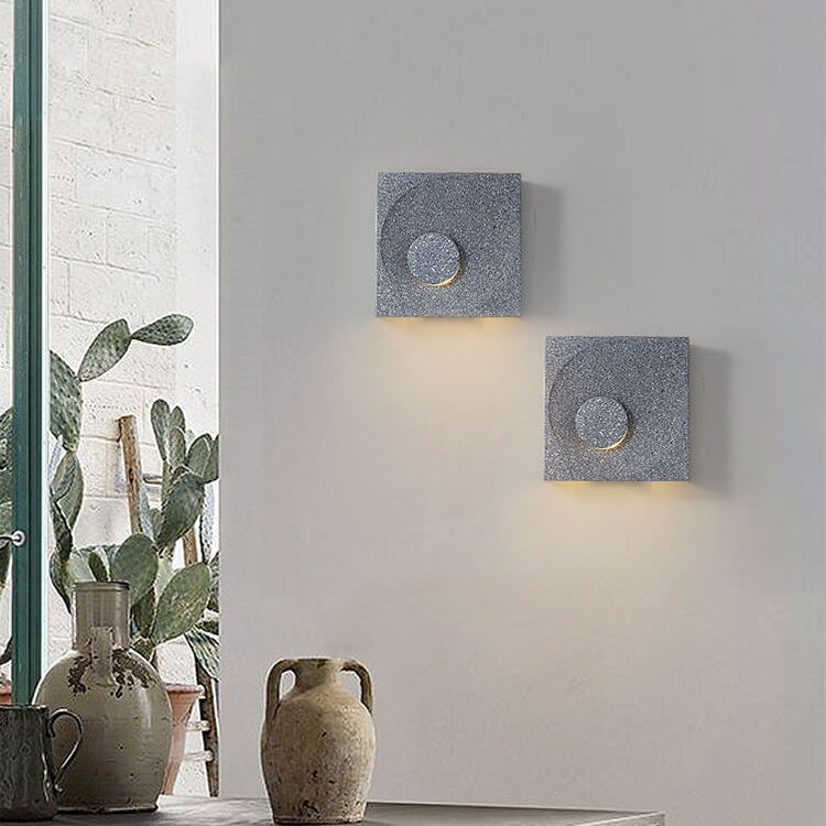 Scandinavian Cement Square 1-Light Wall Sconce Lamp