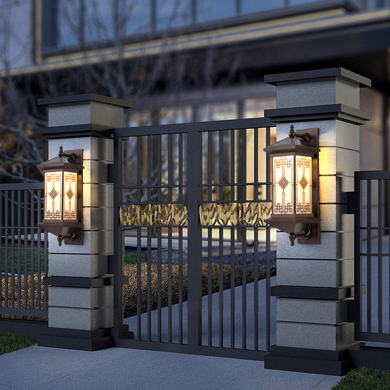 Chinese Knot Pattern LED Waterproof Solar Wall Sconce Lamp