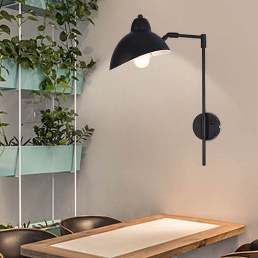 Iron Folding Telescopic Long Pole 1-Light Wall Sconce Lamp