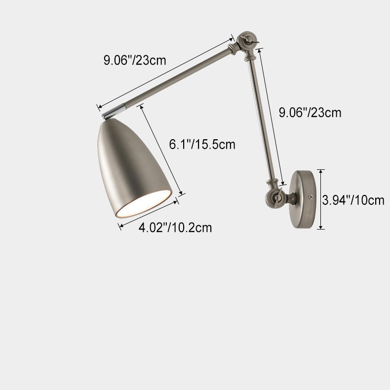 Simplicity Rocker Arm Long Rod 1-Light Wall Sconce Lamp