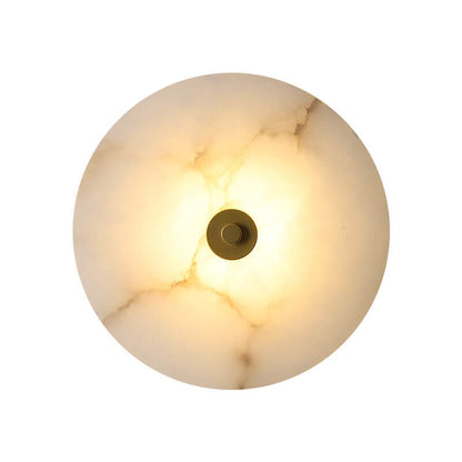 Modern Luxury Round Marble Iron LED Wall Sconce Lamp