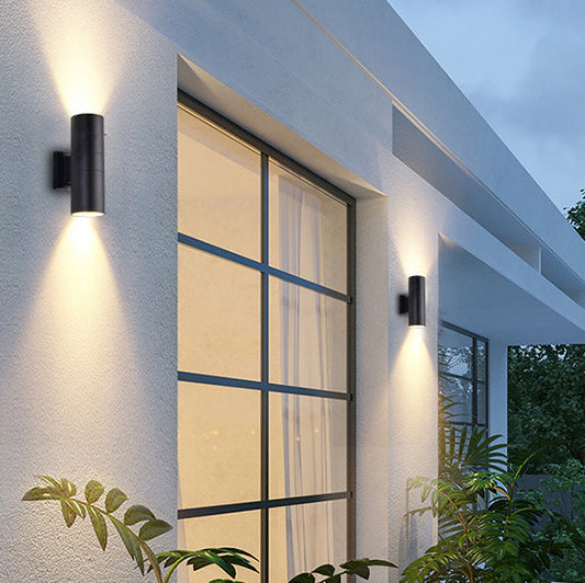 Aluminum And Down Luminous LED Waterproof Wall Sconce Lamp