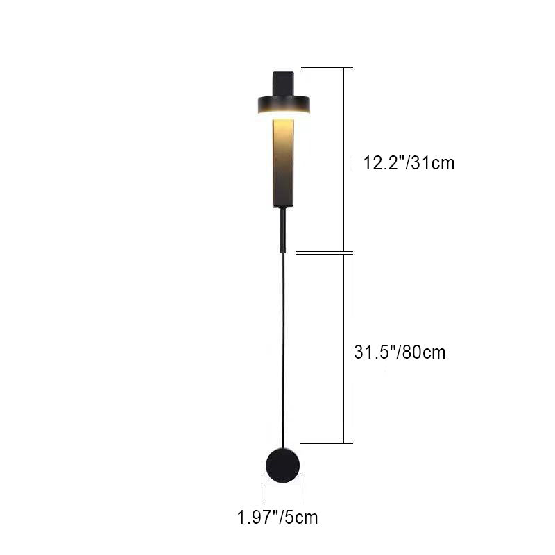 Hardware Acrylic Rotatable Round Shade LED Wall Sconce Lamp