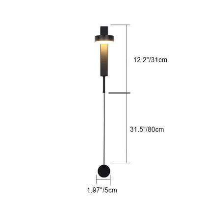 Hardware Acrylic Rotatable Round Shade LED Wall Sconce Lamp