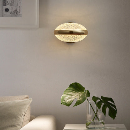 Luxury Iron PMMA Elliptical Round LED Wall Sconce Lamp