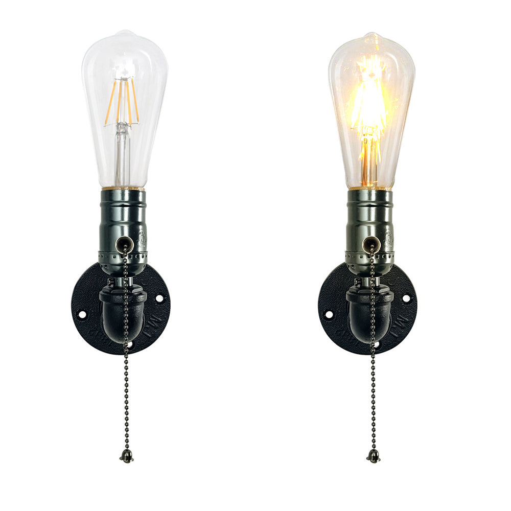 Industrial Iron Aluminum Plumbing 1-Light Wall Sconce Lamp