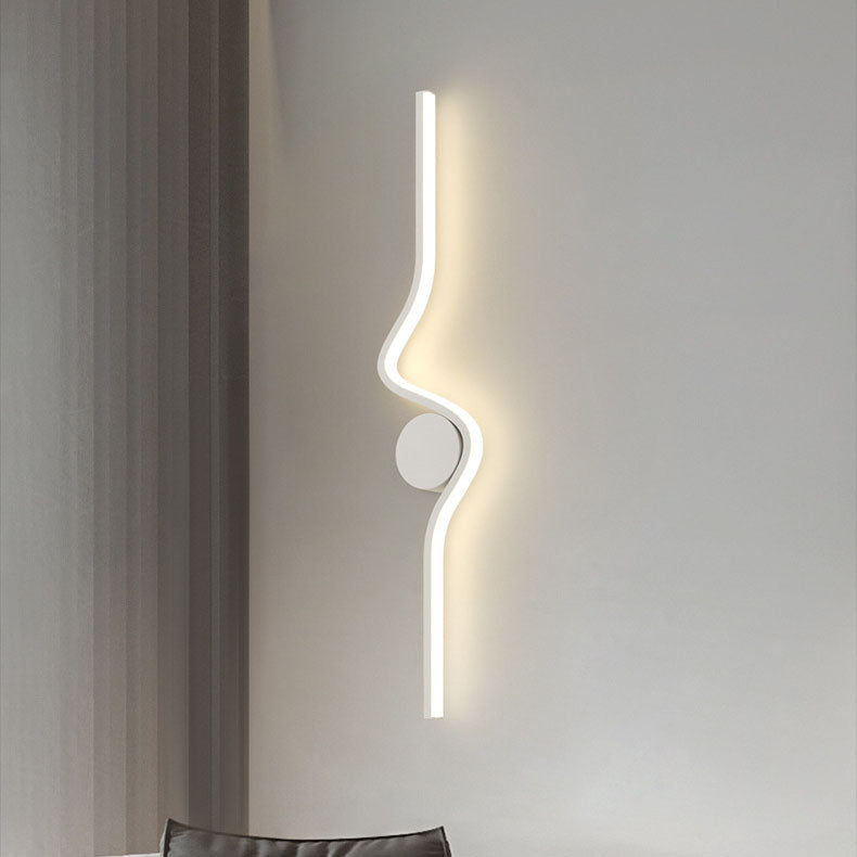 Iron Aluminum Silicone Long Strip LED Wall Sconce Lamp