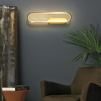 Industrial All Copper Oval Design LED Wall Sconce Lamp