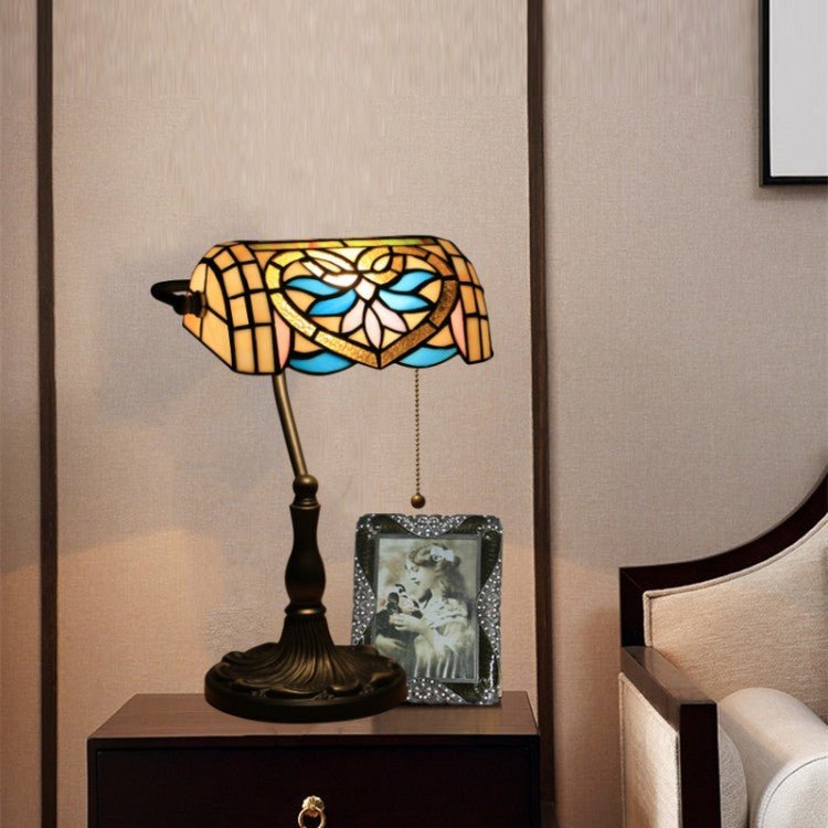 Tiffany Zinc Alloy Stained Glass 1-Light Table Lamp