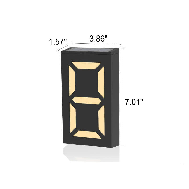 Solar Digital RGB LED Outdoor Decoration Wall Sconce Lamp