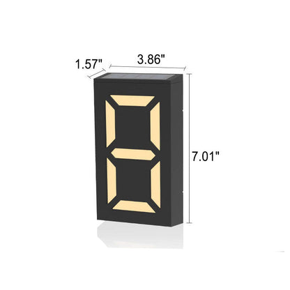 Solar Digital RGB LED Outdoor Decoration Wall Sconce Lamp